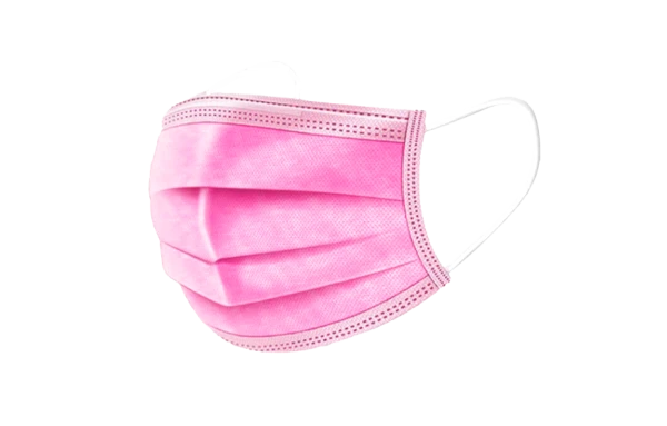 MONDMASKER 3-LAAGS MET ELASTIEK - ROZE 10 stuks